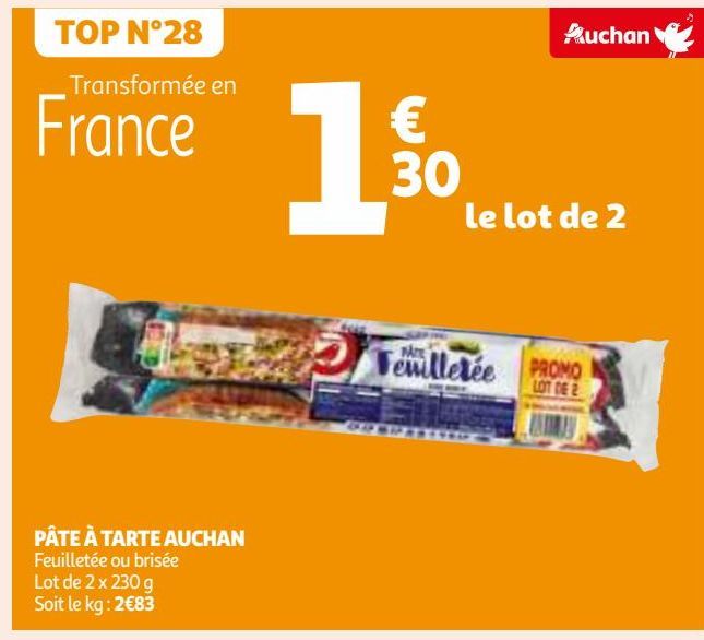 PÂTE À TARTE AUCHAN 