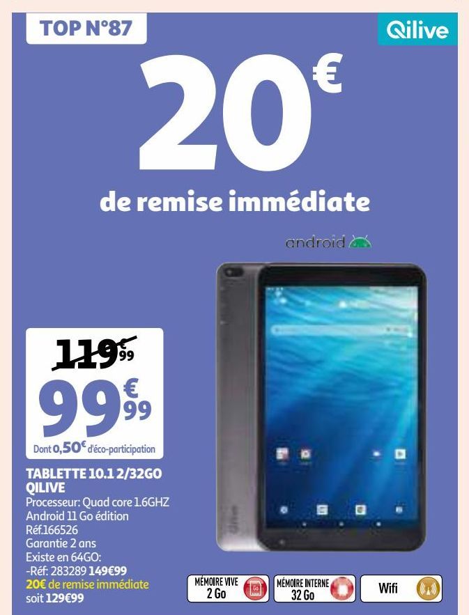 TABLETTE 10.1 2/32GO QILIVE 