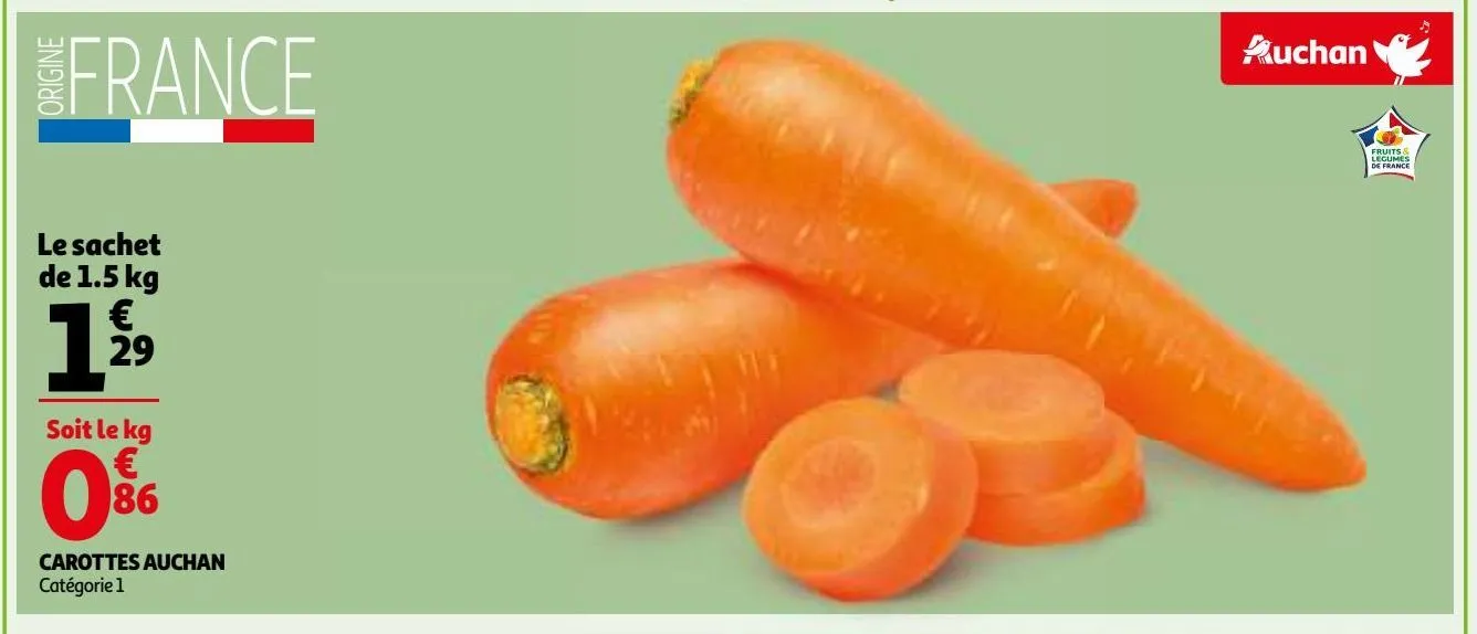  carottes auchan