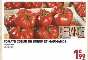 tomate coeur de boeuf et marmande  type catégorie 2  france  lek 