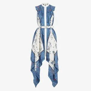 Robe en soie bleue offre à 2500€ sur Fendi