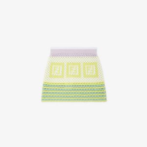Mini-jupe en maille de coton multicolore offre à 380€ sur Fendi