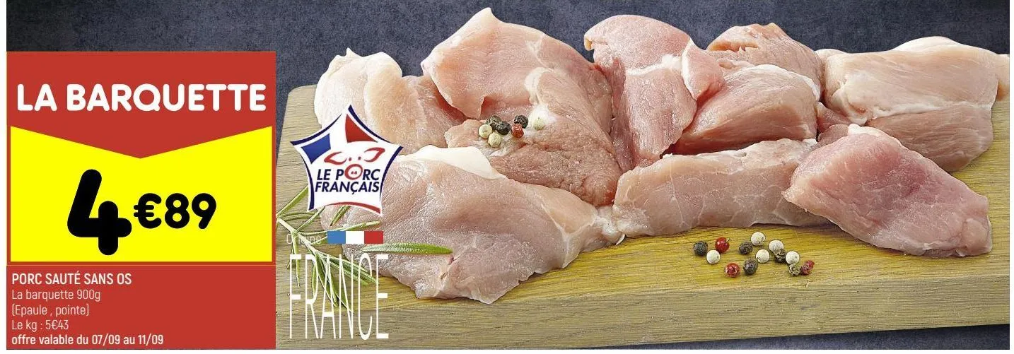 porc sauté sans os 