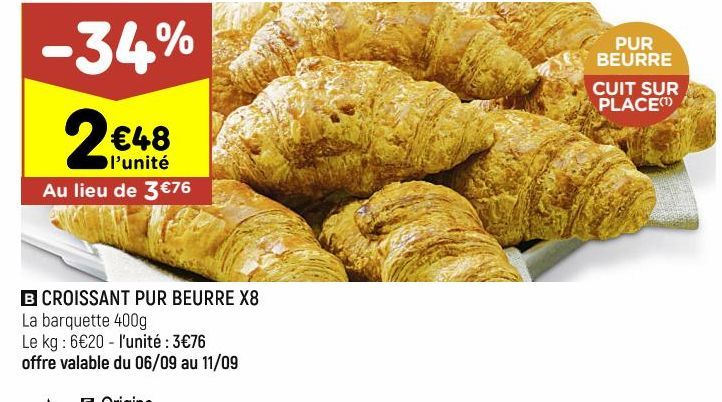 croissants pur beurre X8