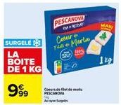 SURGELE  LA BOITE DE 1 KG  999  PESCANOVE  Cour  FunMerlu  ne's  Cours de fet de meta PESCANOVA Aug 