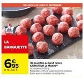 barquette  95  du lundi au lunde 13 septem  30  carrefour le marche 