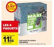 2.92 Le paquet  LES 4 PAQUETS  Leder  11%  M  Car Arabic SAN MARCO 10  MAXI FORMAT  2LOTS 