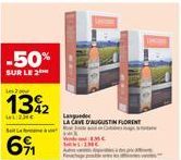 -50%  SUR LE 2  Les 2  13%2  WITHE  SL  6⁹1  Langunde  LA CAVE D'AUGUSTIN FLORENT 