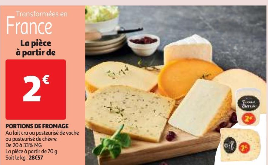 PORTIONS DE FROMAGE