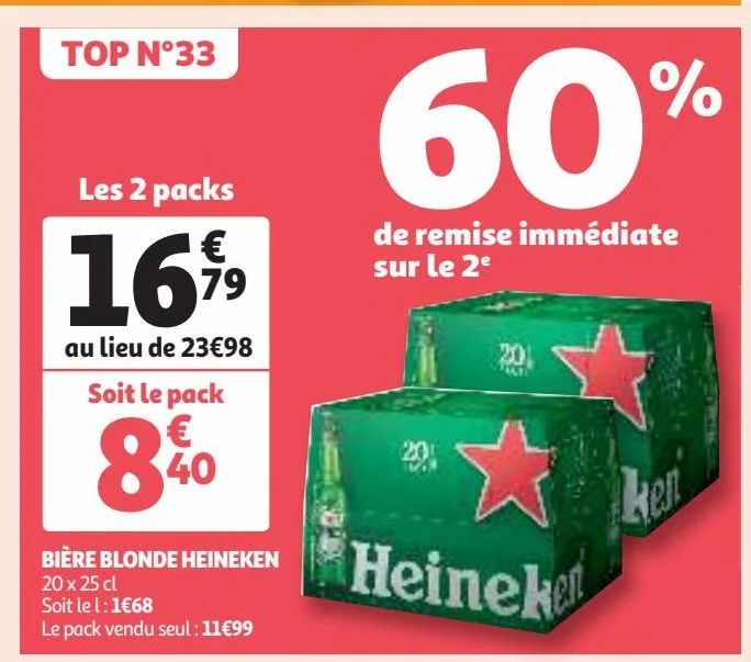 bière blonde heineken