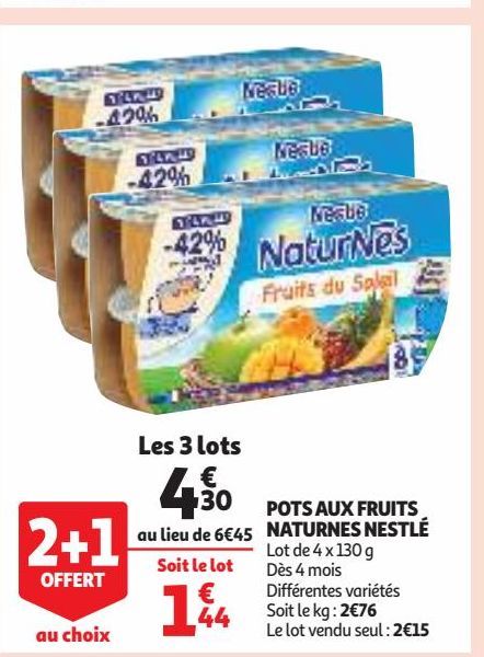 POTS AUX FRUITS NATURNES NESTLÉ