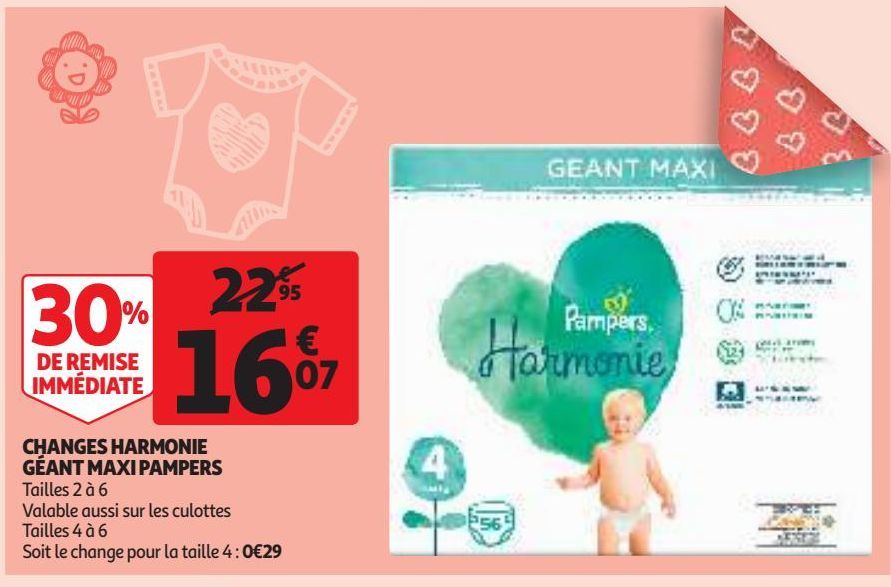 CHANGES HARMONIE GÉANT MAXI PAMPERS