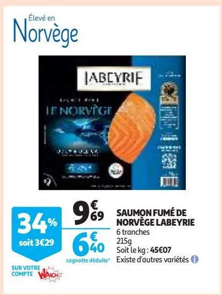 saumon fumé de norvège labeyrie