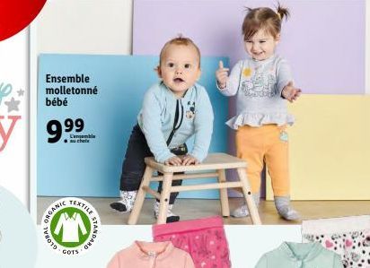 Ensemble molletonné bébé  ORGANIC  PRO  meble  TEXTILE  GOTS  DARD 