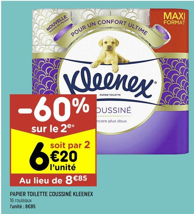 PAPIER TOILETTE COUSSINÉ KLEENEX