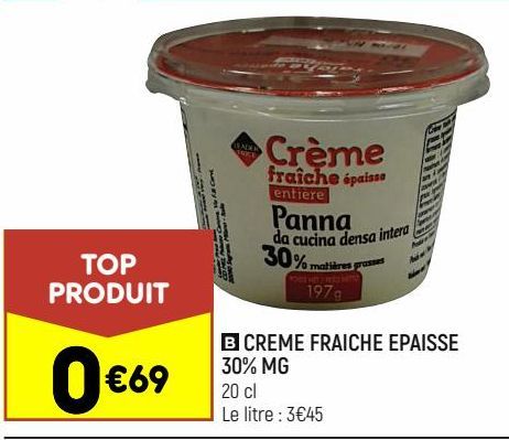 CREME FRAICHE EPAISSE 30% MG