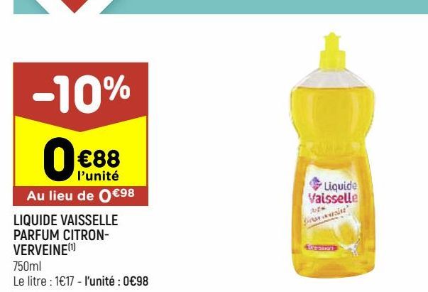 LIQUIDE VAISSELLE PARFUM CITRONVERVEINE