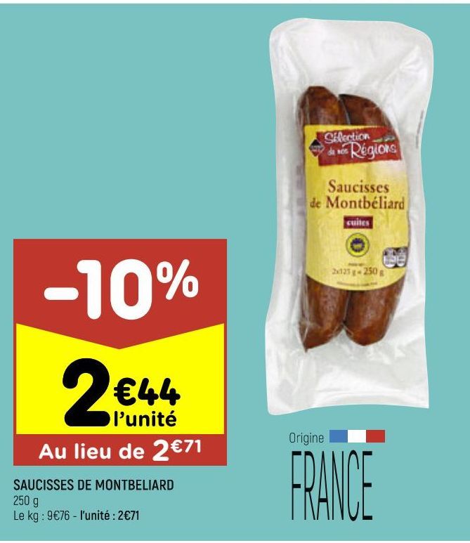 SAUCISSES DE MONTBELIARD