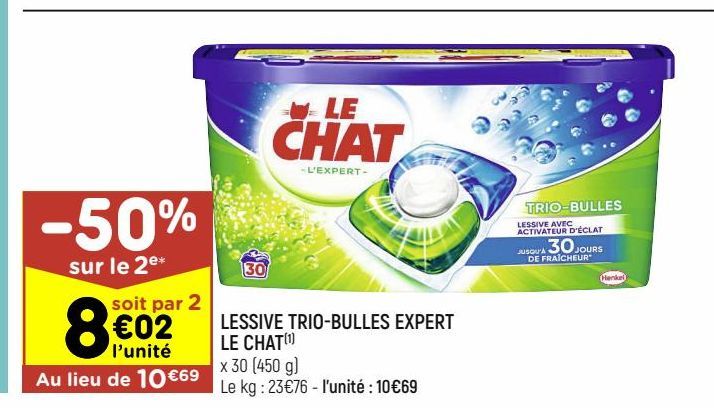 LESSIVE TRIO-BULLES EXPERT LE CHAT