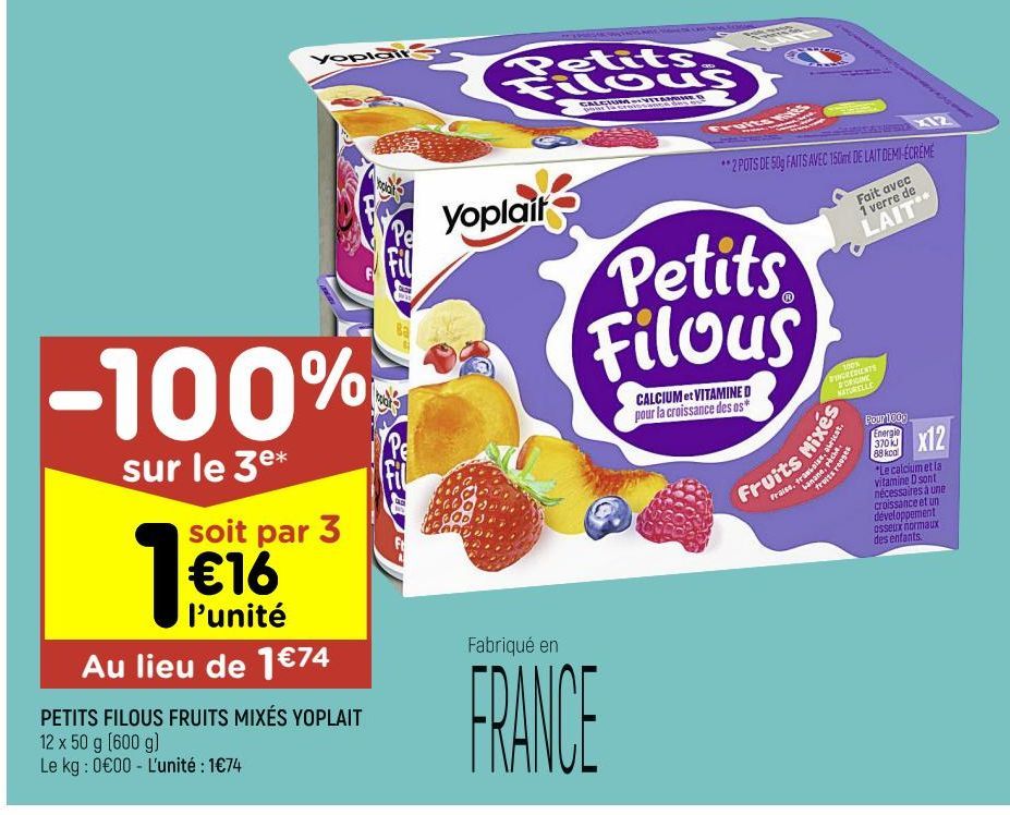 PETITS FILOUS FRUITS MIXÉS YOPLAIT