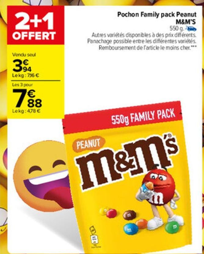 Pochon Family pack Peanut M&m´s