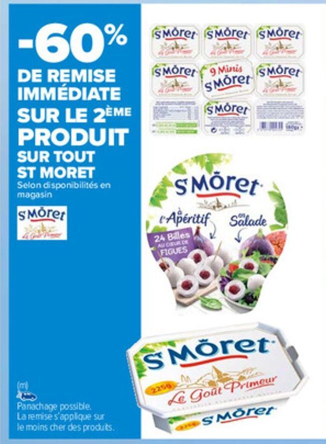 -60% de remise immediate sur le 2eme produit sur tout St. Moret