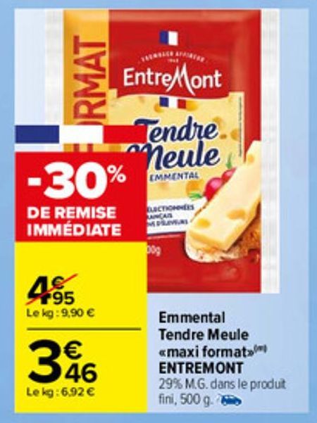 emmental Tendre Meule maxi format Entremont