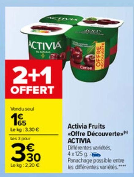 Activia Fruits Offre Decouverte ACTIVIA