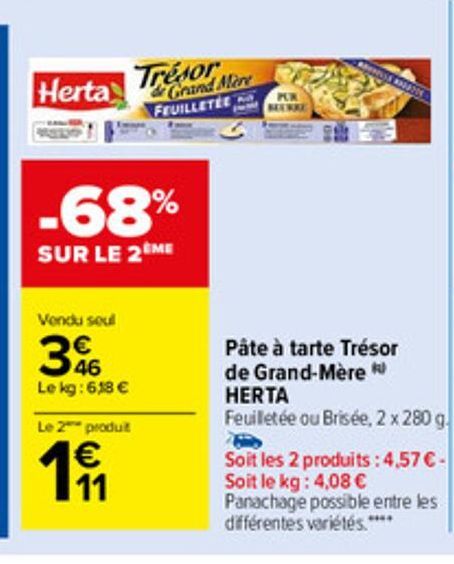 pâté a tarte Tresor de Grand-Mere Herta