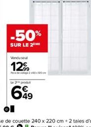 -50%  SUR LE 2 ME  Vendu seul  12.⁹9  Le 2 produ  699  49 