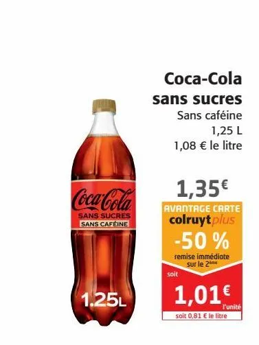 coca cola sans sucres 