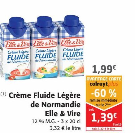 Crème Fluide légère de Normandie Elle et Vire