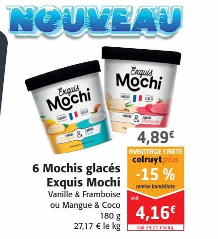6 Mochis glacés Exquis Mochi 