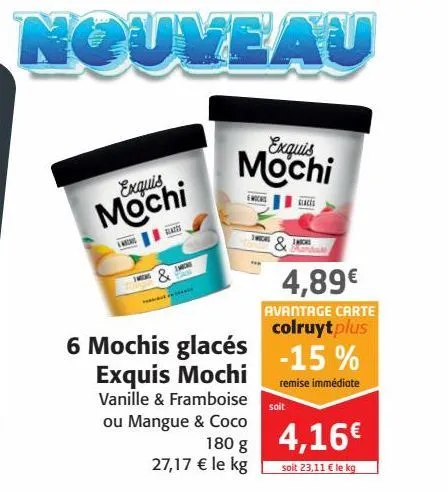 6 mochis glacés exquis mochi 