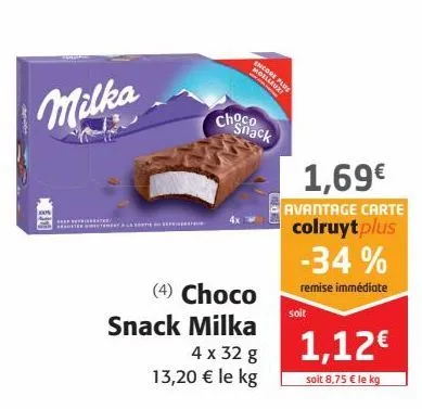 choco snack milka 