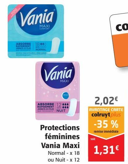 Protections féminines Vania Maxi