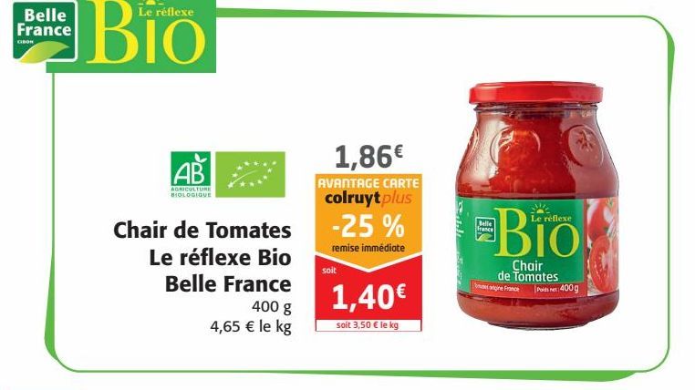 Chair de Tomates le réflexe Bio Belle France