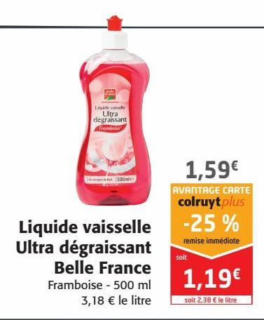 Liquide vaisselle Ultra dégraissant Belle France