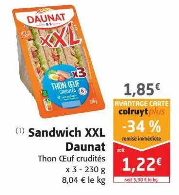 sandwichs xxl daunat 