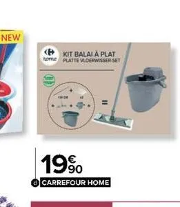 new  kit balai à plat home platte vloerwisser set  19%  carrefour home 