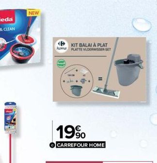 KIT BALAI À PLAT home PLATTE VLOERWISSER-SET  19%  CARREFOUR HOME 