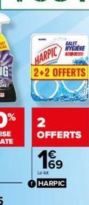 HARPIC  2+2 OFFERTS  GALET HYGIENE  2  OFFERTS  1€  Lekt  HARPIC 