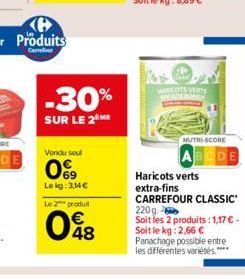 haricots verts Carrefour