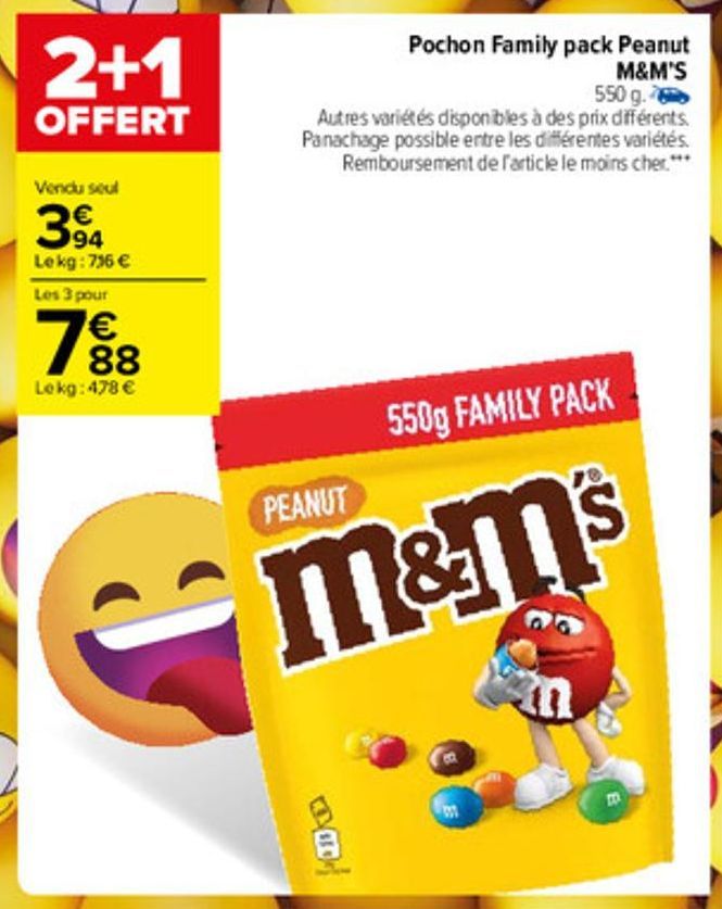 Pochon Family pack peanut M&M´S