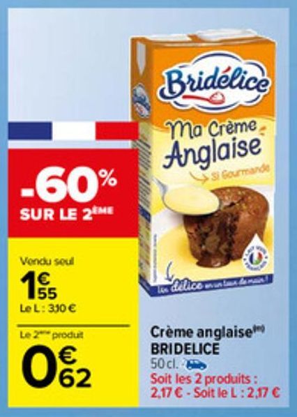 crème anglaise Bridélice