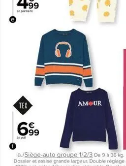 tex  699⁹  €  le pull  amour 