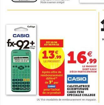 calculatrice scientifique Casio