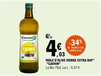 huile d'olive vierge Cauvin