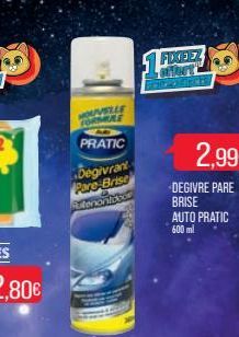 UVELLE  FORMULE  PRATIC  Degivrant Pare Brise  Rutenontocor  FIXEEZ  Deanst  DEGIVRE PARE  BRISE  AUTO PRATIC 600 ml 