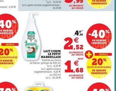 soldes Le petit marseillais